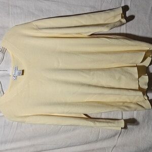 Dress Barn Light Yellow V-Neck Sweater